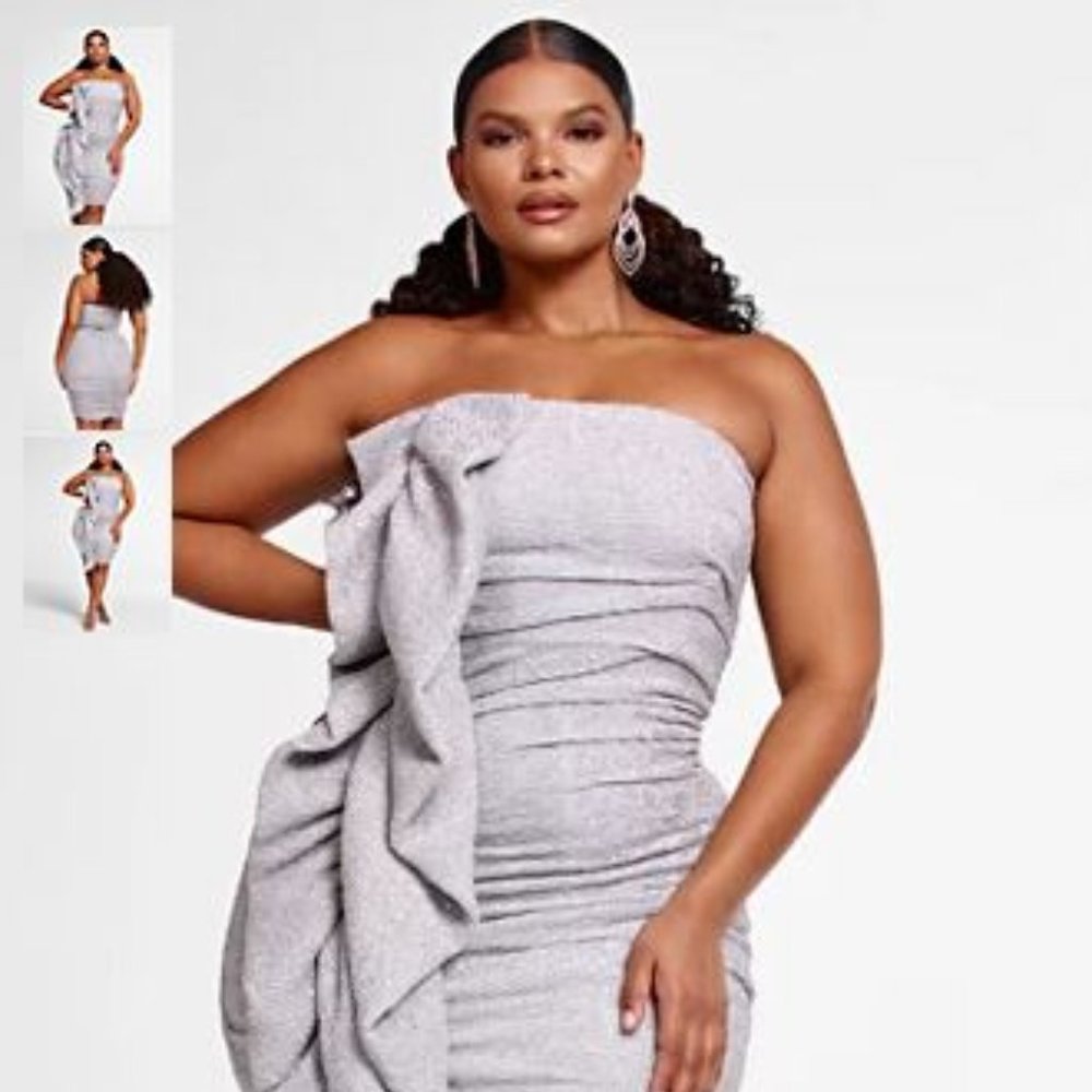 DIONNE STRAPLESS RUFFLE DRESS - Picture 4 of 4